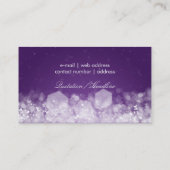 Funkelndes Nachtlila berufliches Visitenkarte (Rückseite)