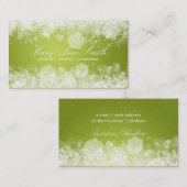 Funkelndes NachtLimones grünes berufliches Visitenkarte (Vorne/Hinten)