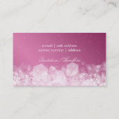 Funkelndes Nachtrosa berufliches Visitenkarte (Rückseite)