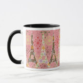 Funkelndes Paris in der rosa Tasse (Links)
