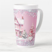 Funkelndes Pink Weihnachten Milchtasse (Rechte Ecke)