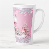 Funkelndes Pink Weihnachten Milchtasse (Rechts)