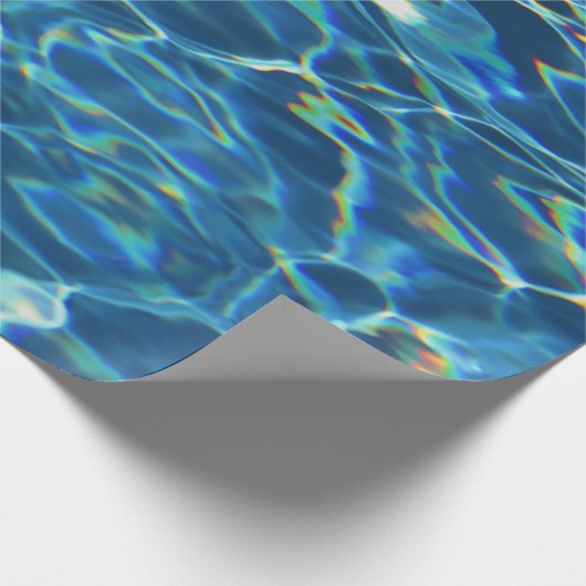 Funkelndes Pool-Wasser-Packpapier Geschenkpapier (Ecke)