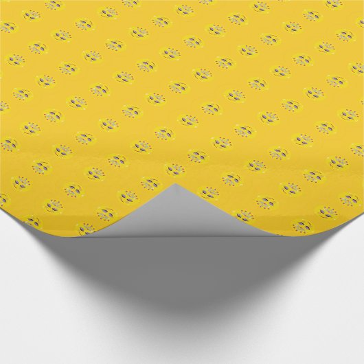 Funkelndes Prinzessinnen-Emoticon Geschenkpapier (Ecke)