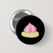 funkelndes rosa-gefärbtes Spiel Button (Vorne & Hinten)