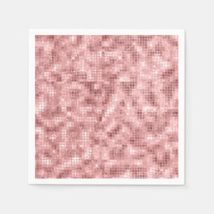 Funkelndes Roségold Rosa Luxus Funkel Mädchenparty Serviette