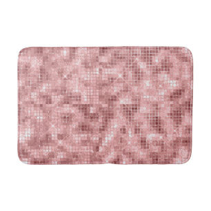 Funkelndes Roségold Rosa Luxus Glitter Mädchenhaft Badematte