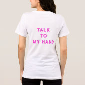 Funkelndes Stoppschild Tri-Blend Shirt (Rückseite)