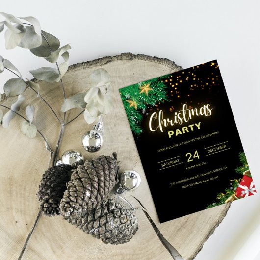 Funkelndes Weihnachten Einladung
