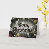 Funkelndes Weihnachten Karte (Gelbe Blume)