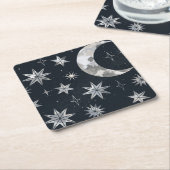 Funkelnight Sky Rechteckiger Pappuntersetzer (angewinkelt)