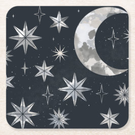 Funkelnight Sky Rechteckiger Pappuntersetzer