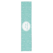 Funkelnwinter-frohe Weihnacht-Tabellen-Läufer Kurzer Tischläufer (Vorderseite)