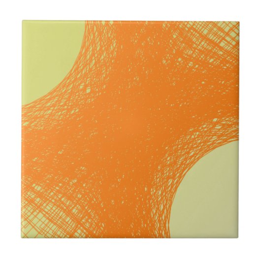 Funkelorange Fliese (Vorderseite)