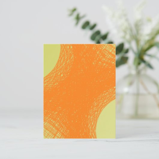 Funkelorange Postkarte (Stehend Vorderseite)