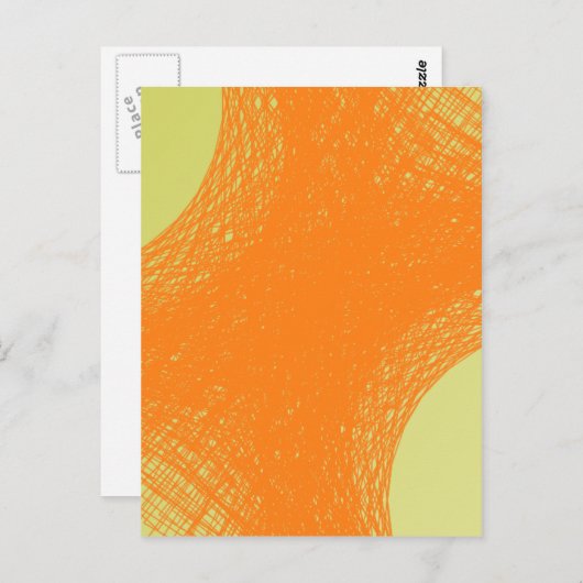 Funkelorange Postkarte (Vorne/Hinten)