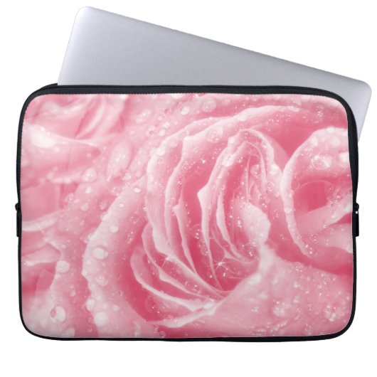 Funkelrosa Rosenschlacke Laptopschutzhülle (Vorderseite)
