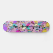 Funkelrosa Schmetterlinge Skateboard (Horizontal)
