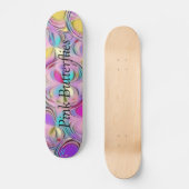 Funkelrosa Schmetterlinge Skateboard (Vorderseite)