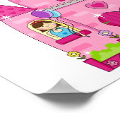 Funkelrosa verzauberter Palast Poster (Ecke)