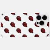 Funkelrote Glitzern Ladybird Ladybug-Muster Case-Mate iPhone Hülle (Rückseite (Horizontal))