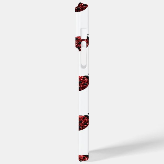 Funkelrote Glitzern Ladybird Ladybug-Muster Case-Mate iPhone Hülle (Rückseite / Links)