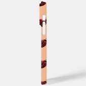 Funkelrote Glitzern Ladybug-Musterpfirsich Case-Mate iPhone Hülle (Rückseite / Links)