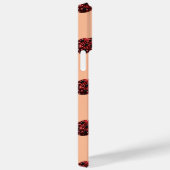 Funkelrote Glitzern Ladybug-Musterpfirsich Case-Mate iPhone Hülle (Rückseite / Rechts)