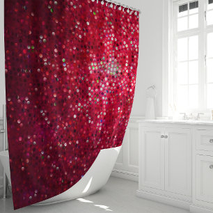 Funkelroter Glitter-Glamour-Duschvorhang Duschvorhang