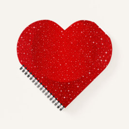 Funkelroter Glitzer Abstrakt Notizblock