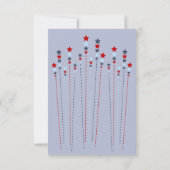 Funken Fly Amerikanische Unabhängigkeitstag Weddin RSVP Karte (Rückseite)