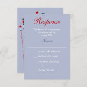 Funken Fly Amerikanische Unabhängigkeitstag Weddin RSVP Karte (Vorne/Hinten)
