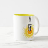 Funken-Stecker-Explosions-Tasse Zweifarbige Tasse (VorderseiteRechts)