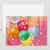 Funken und Luftballons Mitteilungskarte (Vorne/Hinten)