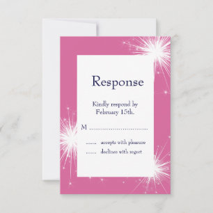 Funkenflug-RSVP (Fuchsia) RSVP Karte