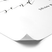 Funkenlose Hochzeitsanzeige Poster (Ecke)