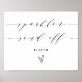Funkenlose Hochzeitsanzeige Poster (Vorne)
