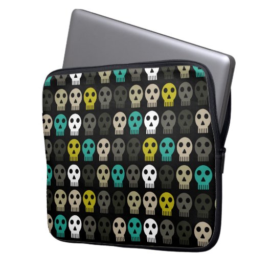 Funkenschädel Laptopschutzhülle (Vorderseite Links)