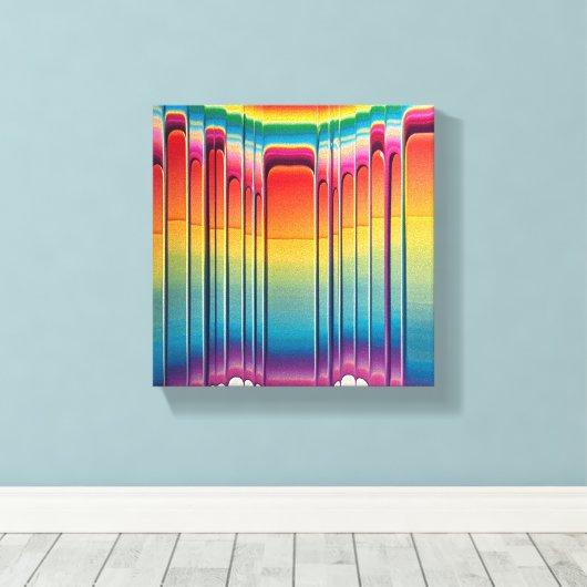 Funkfrequenzen Leinwanddruck (Insitu (Holzboden))