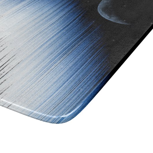 Funkfrequenzen und Mond Schneidebrett (Ecke)