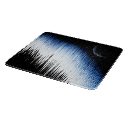 Funkfrequenzen und Mond Schneidebrett (Ecke)