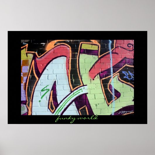 Funki-Graffiti-Poster Poster (Vorne)
