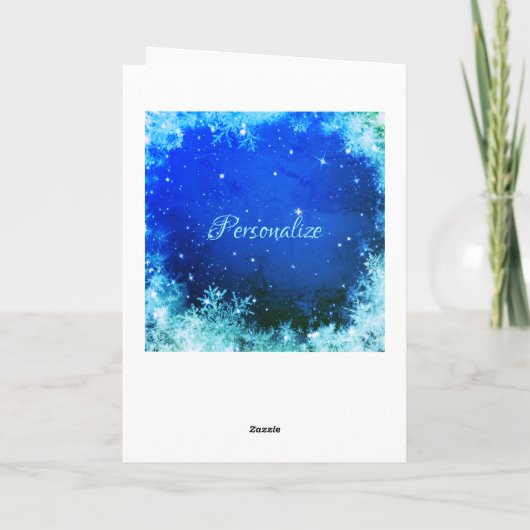 Funkkarte Snowflake Feiertagskarte (Rückseite)