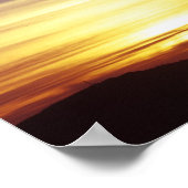Funkmast bei Sonnenuntergang Poster (Ecke)