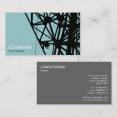 Funkmast - Light Blue Green Visitenkarte (Vorne/Hinten)