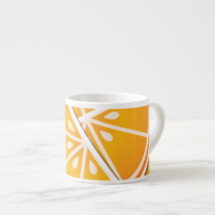 Funkorange Keile Espressotasse