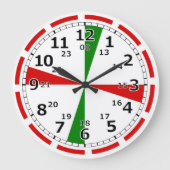 Funkraum-Uhr Clock-Alarmsignal Große Wanduhr (Vorderseite)