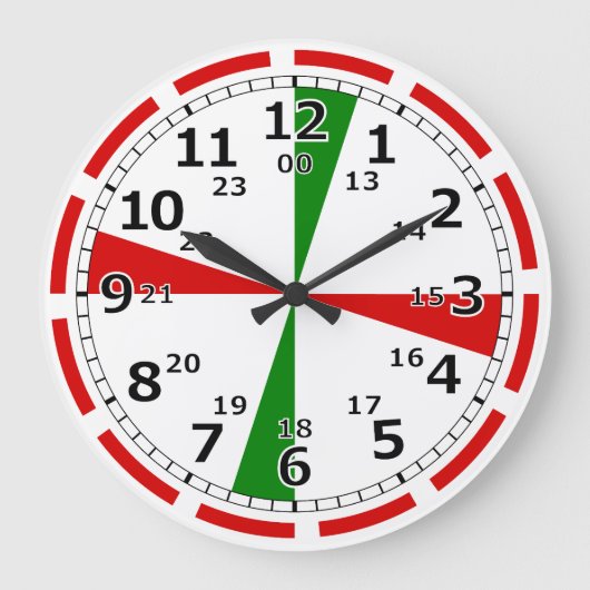 Funkraumuhr Große Wanduhr (Vorderseite)