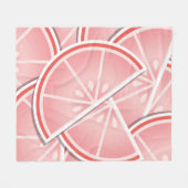 Funkrosa Grapefruitkeile Fleecedecke (Vorderseite (Horizontal))