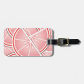 Funkrosa Grapefruitkeile Gepäckanhänger (Vorderseite horizontal)